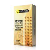 Bao cao su kéo dài quan hệ Meleon Performa Lasting Plus - 3 Times Hộp 12 cái