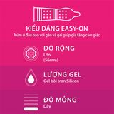 Bao cao su gân nhám DKSH Durex Pleasuremax Hộp 3 cái