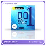 Bao cao su siêu mỏng Meleon Square 001 - Smooth Pleasure Xanh Hộp 10 cái