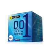 Bao cao su siêu mỏng Meleon Square 001 - Smooth Pleasure Xanh Hộp 10 cái