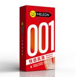 Bao cao su siêu mỏng Meleon Ultra Thin 001 - Pleasure Orgasm Đỏ Hộp 10 cái