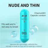 Bao cao su siêu mỏng DryWell PU 001 Nude & Thin C-40 Trắng Hộp 3 cái
