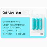 Bao cao su siêu mỏng DryWell PU 001 Nude & Thin C-40 Trắng Hộp 3 cái