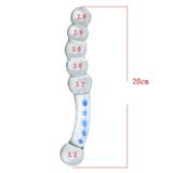 Dương vật giả Thủy Tinh 3 Cm E 5 Bi Xanh