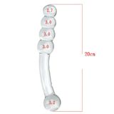 Dương vật giả Thủy Tinh 3 Cm D 4 Bi Cong