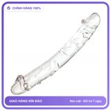 Dương vật giả Thủy Tinh Penis B 2 Đầu Gân