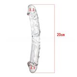 Dương vật giả Thủy Tinh Penis B 2 Đầu Gân