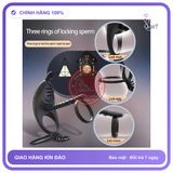 (Che Tên) Vòng Đeo Dương Vật 3 Khoen Rung Lưỡi Liếm — Điều Khiển Từ Xa - Hàng Mới Về