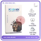 (Che Tên) Bao Cao Su Kéo Dài Thời Gian Siêu Gai Power Men Nhím Xù Hộp Trắng Kín