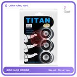 Đồ chơi người lớn TITAN Vòng đeo dương vật,bộ 3 cái, giúp hỗ trợ cương cứng,to hơn, kéo dài thời gian quan hệ