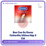 Bao cao su Durex Bao cao su durex, hộp 3 cái,che tên sản phẩm bảo mật kín đáo