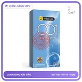 Bao cao su Meleon 001 Thin And Moist siêu mỏng nhiều gel hộp 10 cái