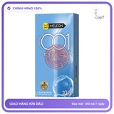 Bao cao su Meleon 001 Thin And Moist siêu mỏng nhiều gel hộp 10 cái