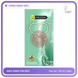 Bao cao su Meleon 001 Soft As Water siêu mỏng nhiều gel hộp 10 cái