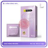 Bao cao su Meleon 001 Romantic Whorl gân xoắn hộp 10 cái