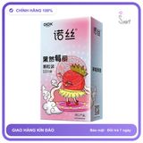 Bao cao su Nox Sure Enough Strawberry hương dâu hạt nổi hộp 10 cái