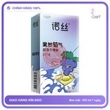 Bao cao su Nox Sure Enough Grape hương nho siêu mỏng hộp 10 cái