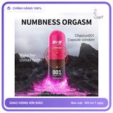 Bao cao su DryWell PU 001 Numbness Orgasm siêu mỏng tăng khoái cảm vỉ 3 viên