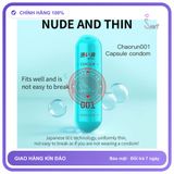 Bao cao su Drywell PU 001 Nude & Thin siêu mỏng nhiều gel vỉ 3 viên