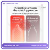 Bao cao su Drywell Naked Granule siêu nhám nhiều gel hộp 6 cái