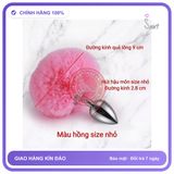 Plug hậu môn đuôi thỏ chuôi inox