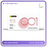 Bao cao su Meleon HA 001 Ice Fire siêu mỏng gel nóng lạnh hộp 10 cái