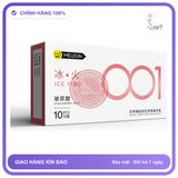 Bao cao su Meleon HA 001 Ice Fire siêu mỏng gel nóng lạnh hộp 10 cái
