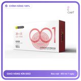 Bao cao su Meleon HA 001 Ice Fire siêu mỏng gel nóng lạnh hộp 10 cái