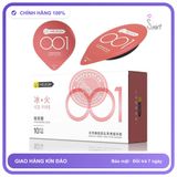 Bao cao su Meleon HA 001 Ice Fire siêu mỏng gel nóng lạnh hộp 10 cái