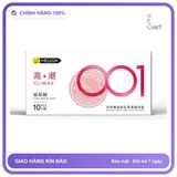 Bao cao su Meleon HA 001 Climax siêu mỏng tăng khoái cảm hộp 10 cái