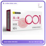 Bao cao su Meleon HA 001 Climax siêu mỏng tăng khoái cảm hộp 10 cái