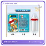 Bao cao su Meleon Dragon G-Spot Xanh Lam vòng bi gai hộp 2 cái