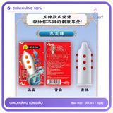 Bao cao su Meleon Dragon Pearl Đỏ 9 hạt bi nổi hộp 2 cái