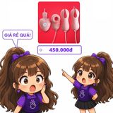 Bộ trứng rung 3 đầu Ankani kẹp ti hút và mút cực mạnh rung siêu kích thích