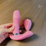 Trứng rung dương vật điều khiển từ xa Wearable rung nhấp chuyển động đẩy tới và lui 10 chế độ