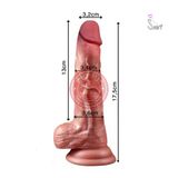 Dương vật giả Muha rung ngoáy thụt nhiệt, có điều khiển từ xa