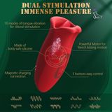 Máy liếm âm đạo hút và mút cực mạnh âm vật 2 trong 1 Tongue-Licked