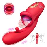 Dương vật giả Tongue Rose đá lưỡi kích thích điểm G