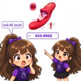 Dương vật giả Tongue Rose đá lưỡi kích thích điểm G
