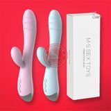 Dương vật có nhánh kích thích điểm G Fox Silver rung 10 chế độ