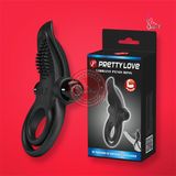 Vòng đôi silicon Pretty Love Penis Ring rung 10 chế độ