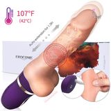 Dương vật giả AURIGA siêu mềm rung nhấp chuyển động đẩy tới và lui toả nhiệt sưởi ấm