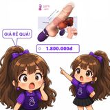 Dương vật giả AURIGA siêu mềm rung nhấp chuyển động đẩy tới và lui toả nhiệt sưởi ấm