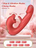 Dương vật giả kèm lưỡi liếm hút và mút cực mạnh âm đạo và hậu môn IVY 3in1