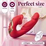 Dương vật rung nhấp chuyển động đẩy tới và lui kết hợp lưỡi liếm hút và mút cực mạnh âm vật 3in1 Evelyn Va1