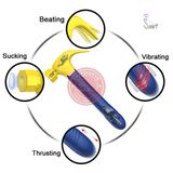 Dương vật giả nguỵ trang cây búa Hammer rung nhấp chuyển động đẩy tới và lui hút