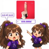 Dương vật giả Riels rung nhấp chuyển động đẩy tới và lui nhiệt ấm 42 độ