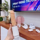 Dương vật giả Diamond Love rung nhấp chuyển động đẩy tới và lui nhiệt, điều khiển từ xa