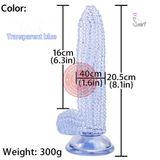 Dương vật giả trái bắp silicon mềm dẻo, có đế hít tường
