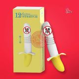 Dương vật giả trái chuối STRETCH rung nhấp chuyển động đẩy tới và lui 12 chế độ